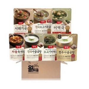동원 양반 즉석국 7종 1개세트 (한우사골시래기+진국소고기무국+백합미역국+차돌육개장+백합우거지된장+소고기미역+수라한우사골곰탕)