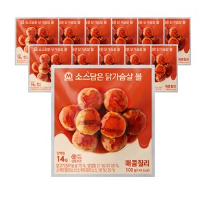 미트리 소스담은 닭가슴살 볼 매콤칠리 100g, 12개