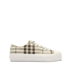 버버리 체크 엠보스드 로고 스니커즈, Europe 36(KR 230), 베이지계열+브라운계열