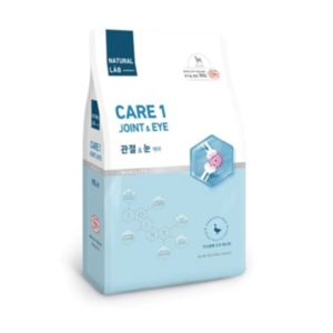 네츄럴랩 케어1 유기농 70% 강아지 기능성사료, 관절 & 눈, 2kg, 1개