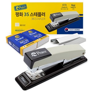 피스코리아 스테플러 35 + 리필 33호침 2세트, 베이지, 1세트