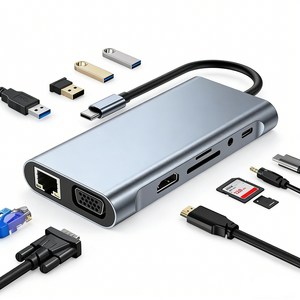 USB3.0 11in1 노트북 멀티 허브 USB C타입 허브 4K