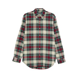 폴로랄프로렌 체크 프린트 코튼 셔츠, 베이지계열, Standard S(KR 37)