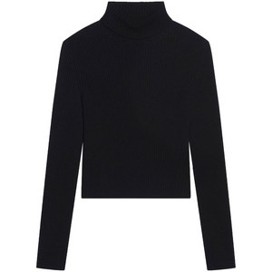 발렌시아가 슬로건 프린트 터틀 넥 스웨터, 블랙계열, Standard S(KR 55)