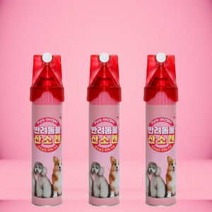 강아지 산소캔 노령견 고양이 반려동물 산소, 3개, 816ml