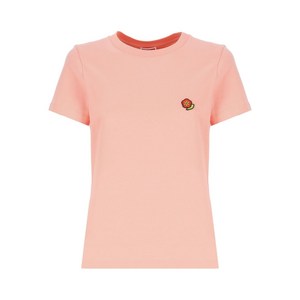 겐조 로고 자수 코튼 티셔츠, 핑크계열, Standard S