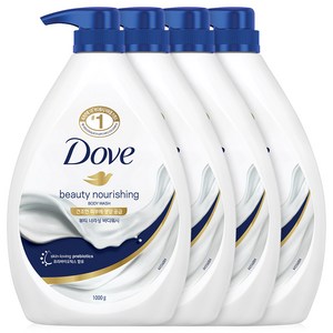 도브 뷰티 너리싱 바디워시, 1kg, 4개