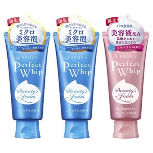 센카 퍼펙트 휩 페이셜 워시 120g 2개 + 퍼펙트 휩 콜라겐 인 120g 1개