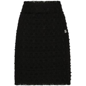돌체앤가바나 사이드 슬릿 미디 스커트, 블랙계열, Italy 44(KR 66)