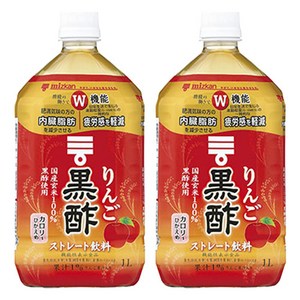 미즈칸 사과 흑초 스트레이트 음료, 1L, 2개