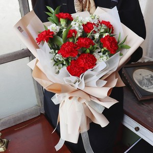 우아한 레드 사이즈업 카네이션 꽃다발 어버이날 스승의날, 레드사이즈업