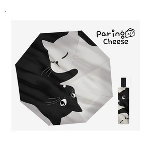 패링치즈 uv차단 양우산 3단 초경량 고양이 캐릭터 양산