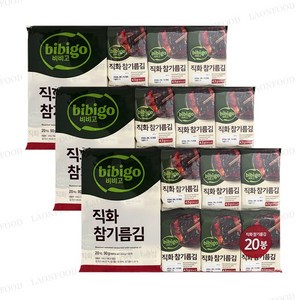 비비고 직화 참기름김, 90g, 3개