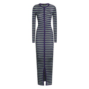 돌체앤가바나 스트라이프 니트 맥시 드레스, 그린계열+바이올렛/보라계열, Italy 38(KR 33)