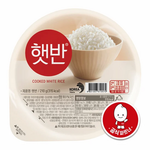 햇반 백미밥, 210g, 16개