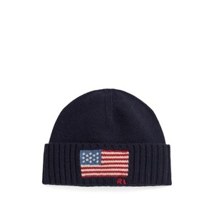 폴로랄프로렌 플래그 울 혼방 비니