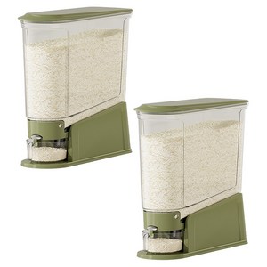 YEAAYE 틈새형 원터치 쌀통, 12*36.5*33..., 녹색, 2개