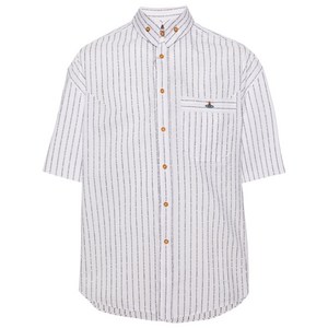 비비안웨스트우드 스트라이프 크롤 오가닉 코튼 셔츠, 화이트계열, IT/FR 46(KR 95)