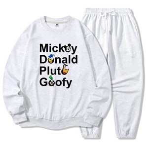 일루소 디즈니 기모 MDPG 맨투맨 밑밴딩 조거 트레이닝복 상하의 세트