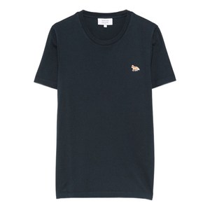 메종키츠네 폭스 아플리케 티셔츠, 블루계열, XS(KR 44)