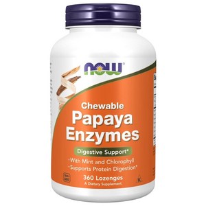 나우푸드 츄어블 파파야 효소 로젠지, 360정, 1개