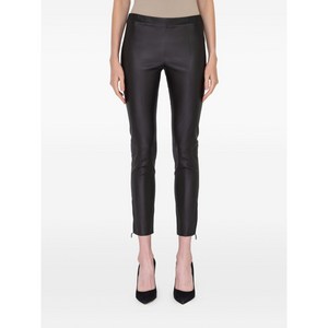 페라가모 지퍼 디테일 레더 팬츠