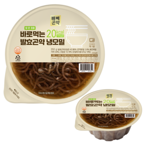 국물까지 다먹어도 79kcal 바로먹는 발효곤약 냉모밀, 350g, 2개