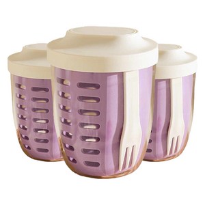 엠토이 휴대용 과일 컵 도시락 포크 포함 650ml