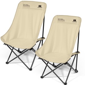 탄씨엔쯔 탄스트라이더 하이백 체어 접이식 경량 캠핑의자, 카키, 2개
