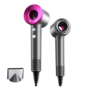 HOOYS 초고속 음이온 헤어 드라이어 초경량 드라이기 저소음 머리드라이기 풍량 온도 3단 조절