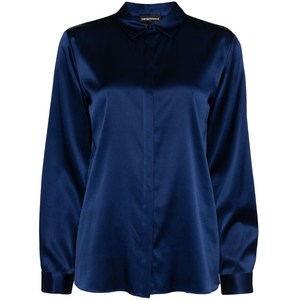 엠포리오아르마니 실크 혼방 긴소매 셔츠