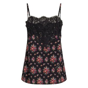 돌체앤가바나 레이스 플로럴 탱크 탑, 블랙계열+레드계열, Italy 36(KR 33)