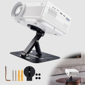Salange 미니빔프로젝터거치대 다중 각도 조정 1/4 범용 나사 구멍 5KG 내 하중 천장과 호환 가능 데스크탑 프로젝터 브래킷 조정 가능한 설치 이동식 브래킷