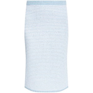 토리 버치 코튼 혼방 스트라이프 스커트, 블루계열+화이트계열, Standard M(KR L)