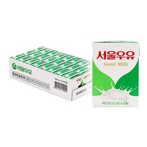 서울 멸균우유 200ml x 24개 1박스, 서울우유 멸균우유 초코우유 200ml 24개