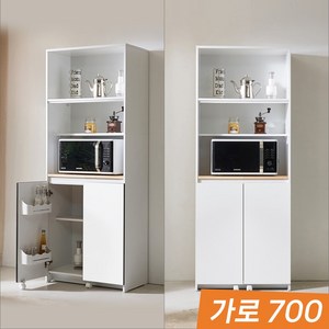 필루 주방 키큰 장식장 김치 냉장고 수납장 홈카페 수납장 1000, 화이트