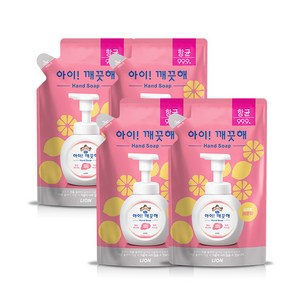 아이깨끗해 핸드워시 레몬향 리필, 450ml, 4개