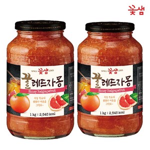 꽃샘식품 꿀레드자몽차, 1kg, 2개