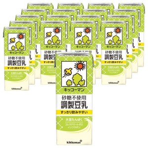 기꼬만두유 설탕이 필요없는 두유, 200ml, 18개