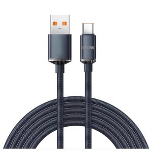 120W 6A 초고속충전 Type-C 데이터 케이블 USB-A to C