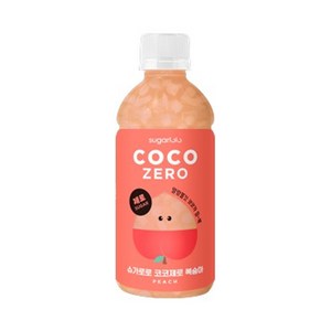 슈가로로 코코제로 복숭아, 340ml, 24개