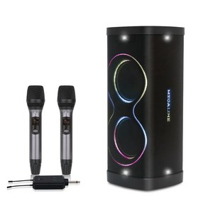 MPT820HH MPT-820HH 500W 블루투스 이동식앰프 충전식앰프 휴대용 행사 버스킹 LED조명 TWS기능 2CH무선마이크