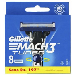질레트 마하 3 터보 면도기날, 8개입, 1개