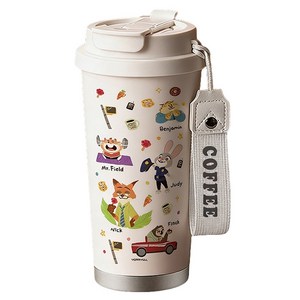 Tiger Pavilion 애니멀 캐릭터 일러스트 텀블러 패브릭 스트랩 포함