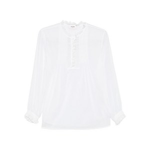 셀린느 러플 플리츠 블라우스, 화이트계열, BR 40(KR 55)