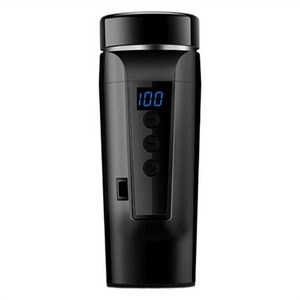 12V/24V 자동차 스마트 전기 주전자 전기포트 커피포트 400ml, 블랙, 블랙