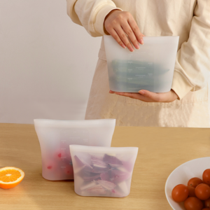 SMABAT 실리콘 지퍼백 3종세트 500ml+1000ml+1500ml 실리콘 저장백 스탠딩지퍼백 밀폐 실리콘백