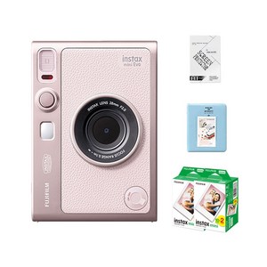 인스탁스 미니EVO 즉석카메라 젠틀로즈 + 미니필름 40p + 액정보호필름 + 2단 앨범 랜덤발송 세트