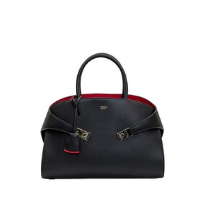 페라가모 허그 가죽 미디엄 토트 백