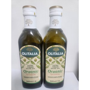 올리타리아 유기농 엑스트라버진 올리브유, 500ml, 2개